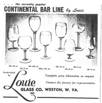 Louie Glass Continental Bar Line Advertisement