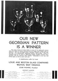 Louie Glass New Georgian Pattern Advertisement