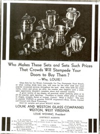 Louie Glass Beverage Sets Advertisement
