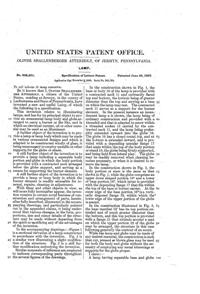 Sloan Brothers Lamp Patent  858251-2