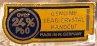 Genuine Lead Crystal Label