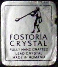 Fostoria Crystal Label