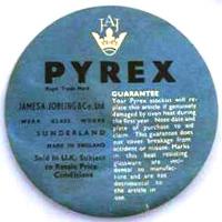 Jobling Pyrex Label