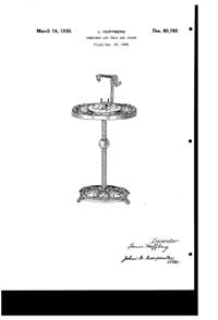 Vidrio Products Ash Stand Design Patent D 80765-1