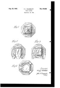 Vidrio Products Lighter Design Patent D 87632-1