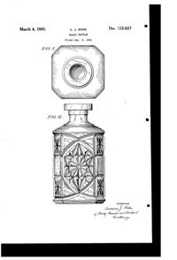 J. T. & A. Hamilton Decanter Design Patent D125637-1