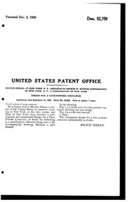 George W. Button Lady Powder Jar Design Patent D 82709-2
