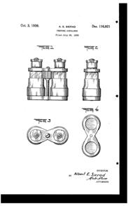 George W. Button Binoculars Perfume Bottle Design Patent D116921-1