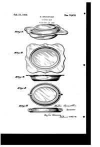 Anchor Manufacturing Covered Bowl Design Patent D 74476-1