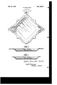 Anchor Manufacturing Platter Design Patent D 74477-1