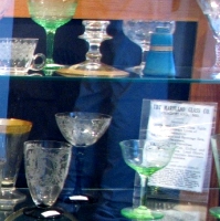 Maryland Glass Co. Display at Allegany County Museum