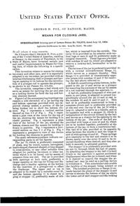 Fox Jar Closure Patent  704873-2