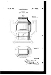 Century Silver Dispenser Body Design Patent D 70522-1