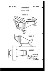 Century Silver Airplane Dispenser Design Patent D 73884-1