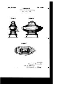 Lehman Brothers Silverware Boat Dispenser Design Patent D 72697-1