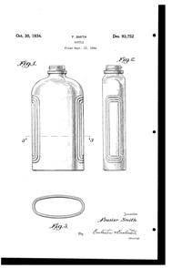 Hazel-Atlas Bottle Design Patent D 93752-1