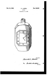 Hazel-Atlas Bottle Design Patent D 94618-1