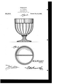 Reaper Compartmented Jar Design Patent D 55319-1