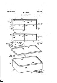 Weis Refrigerator Dish Patent 1542115-2