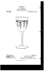 Gunthel Decorated Goblet Design Patent D 42998-1