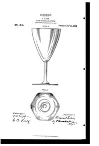 Straus Goblet Design Patent D 46156-1