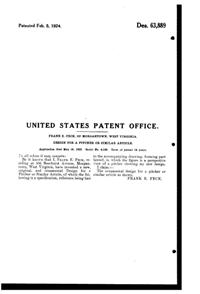Feck Pitcher Design Patent D 63889-2