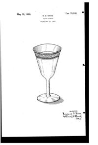 Giese Decorated Goblet Design Patent D 75159-1