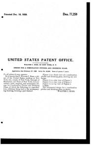 Ross Owl Tumble-up Design Patent D 77259-2