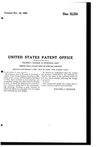 Graham Decorated Dish Design Patent D 82554-2