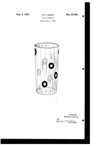 Barry Decorated Tumbler Design Patent D 87454-1