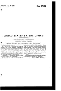 Barry Decorated Tumbler Design Patent D 87454-2