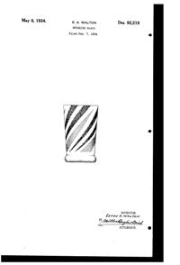 Walton Decorated Tumbler Design Patent D 92219-1