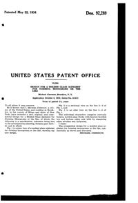 Chernow Glass Alphabet Design Patent D 92289-2