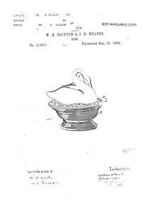 Belmont Swan Covered Dish Design Patent D 15650-1