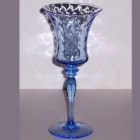 Fry Azure Water Goblet w/ Optic