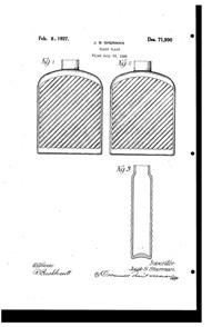 Universal Lamp Bottle Design Patent D 71990-1