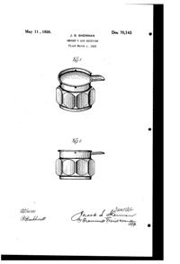 Universal Lamp Ash Tray Design Patent D 70143-1
