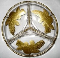 Lotus Golden Fruit Decoration on Imperial Glass