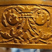 Lotus Unknown Gold Border on Lotus #1096 GE Peacock Vase