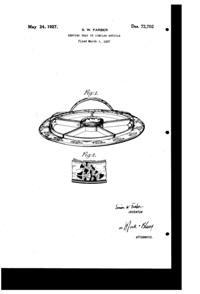 Farber Serving Tray Design Patent D 72702-1