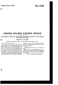Farber Holder Design Patent D 87496-2