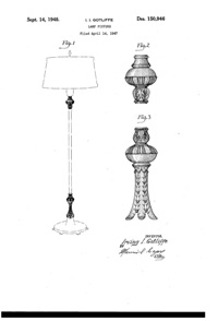 Admiral Lamp Mfg. Floor Lamp Design Patent D150946-1