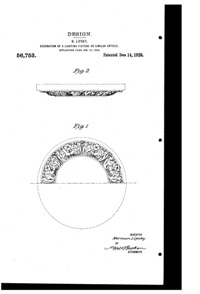 Artcraft Metal Stamping Light Fixture Design Patent D 56753-1