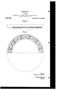 Artcraft Metal Stamping Light Fixture Design Patent D 56756-1