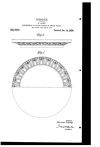 Artcraft Metal Stamping Light Fixture Design Patent D 56757-1