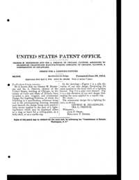 Beardslee Chandelier Light Fixture Design Patent D 46016-2