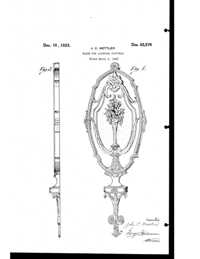 Beardslee Chandelier Light Fixture Plate Design Patent D 63576-1