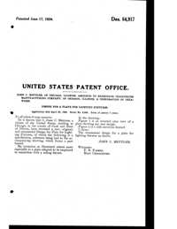 Beardslee Chandelier Light Fixture Plate Design Patent D 64917-2
