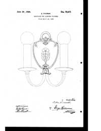 Beardslee Chandelier Light Fixture Plate Design Patent D 70471-1