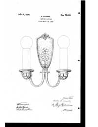 Beardslee Chandelier Light Fixture Design Patent D 70499-1